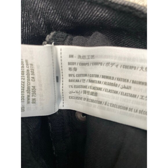 Abercrombie & Fitch The 90s Slim Straight Ultra High-Rise Crossover Waist Black - Picture 11 of 11
